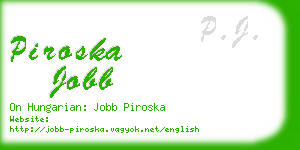 piroska jobb business card